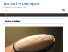 Tablet Screenshot of aluminumfreeantiperspirant.com